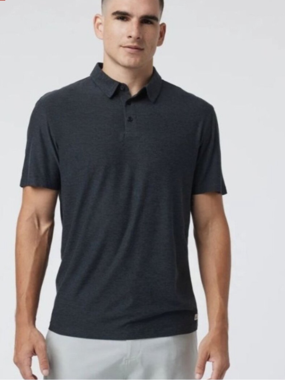 Vuori Men's Heather Charcoal Polo